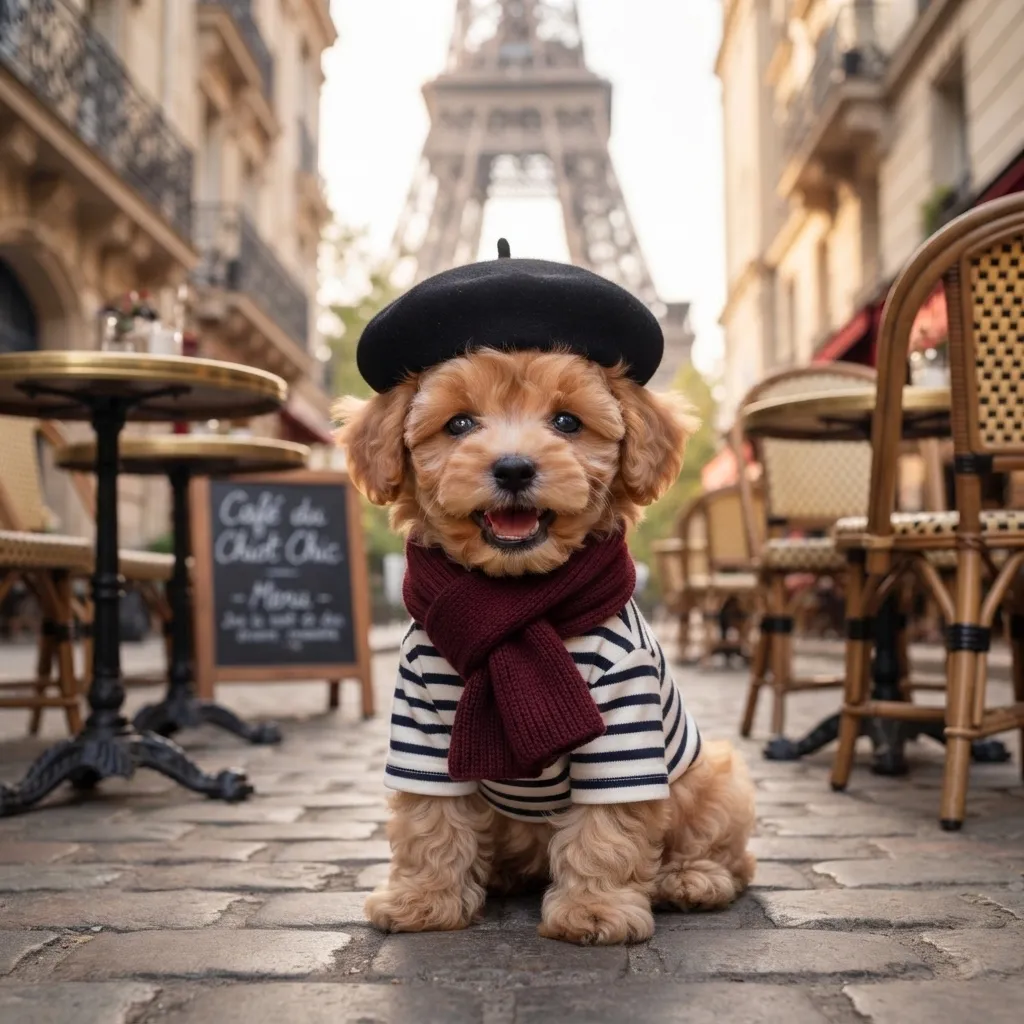 Poodle AI Portraits — 4 French Culture Styles
