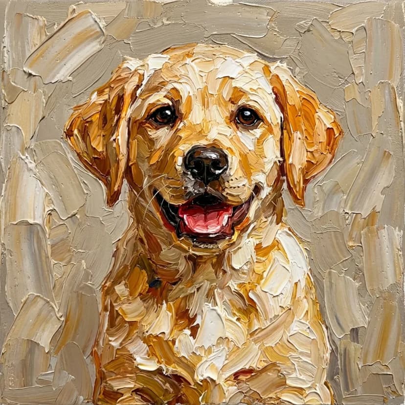 labrador Oil Painting Result