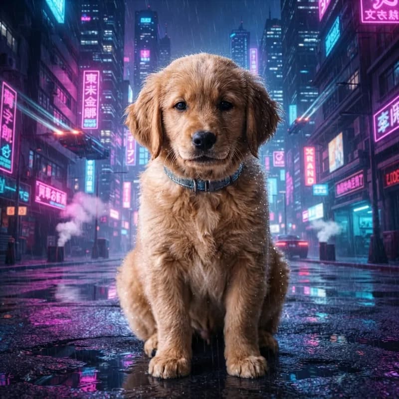 Cyberpunk Pet Portrait