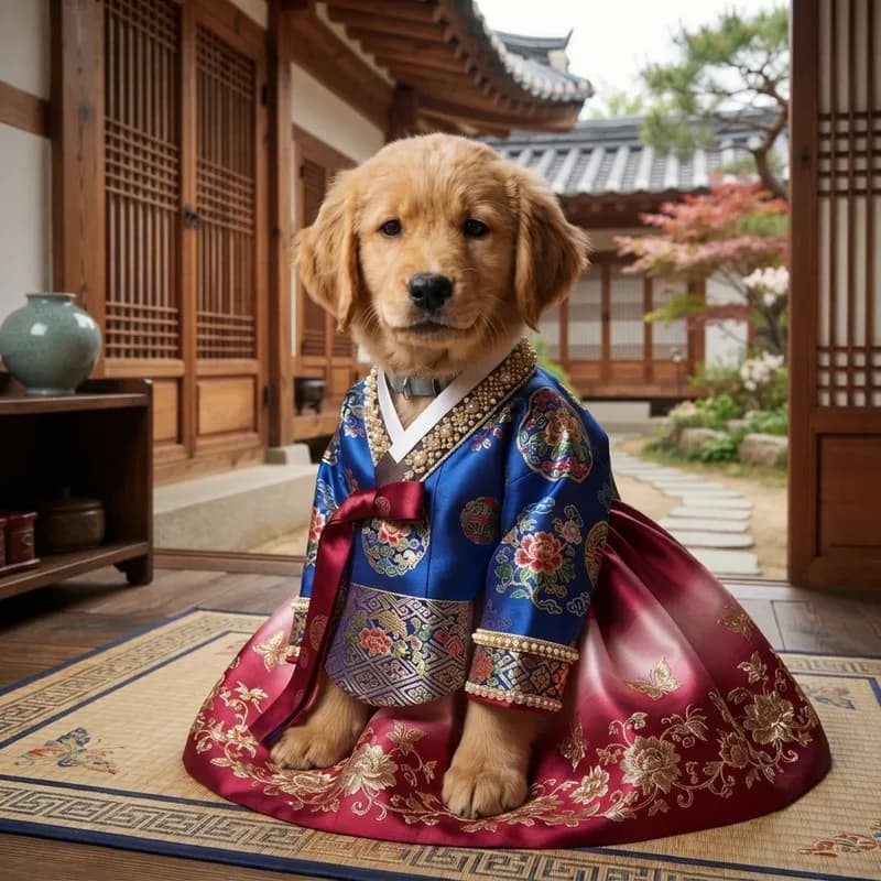 Hanbok Pet Portrait