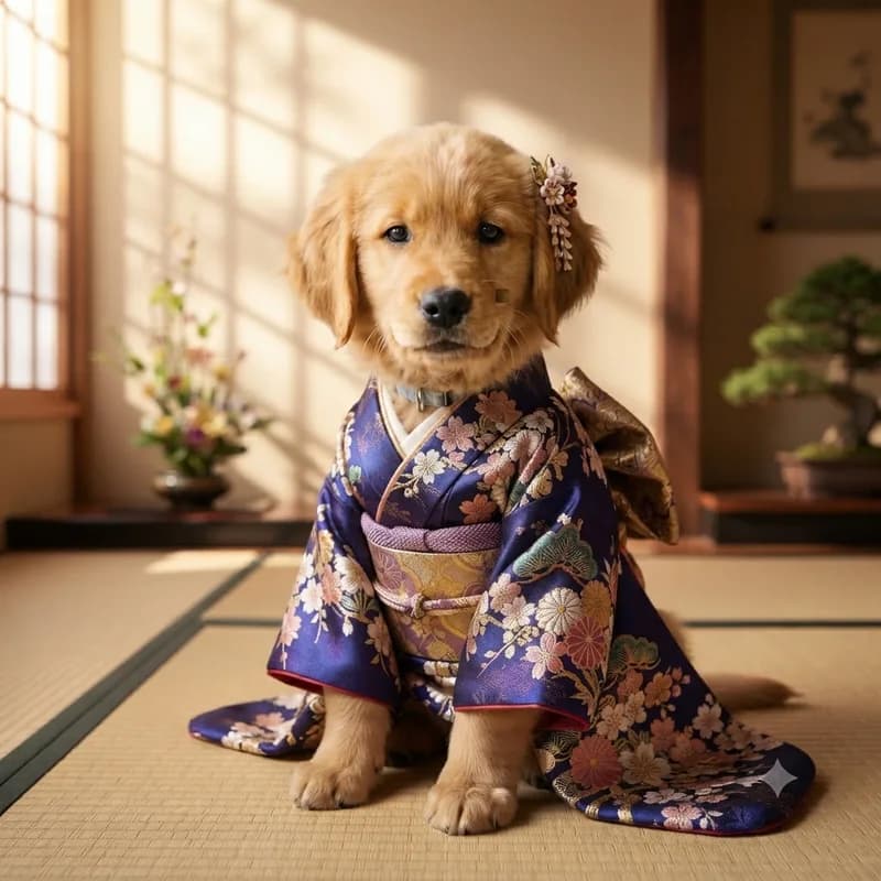 Kimono Pet Portrait