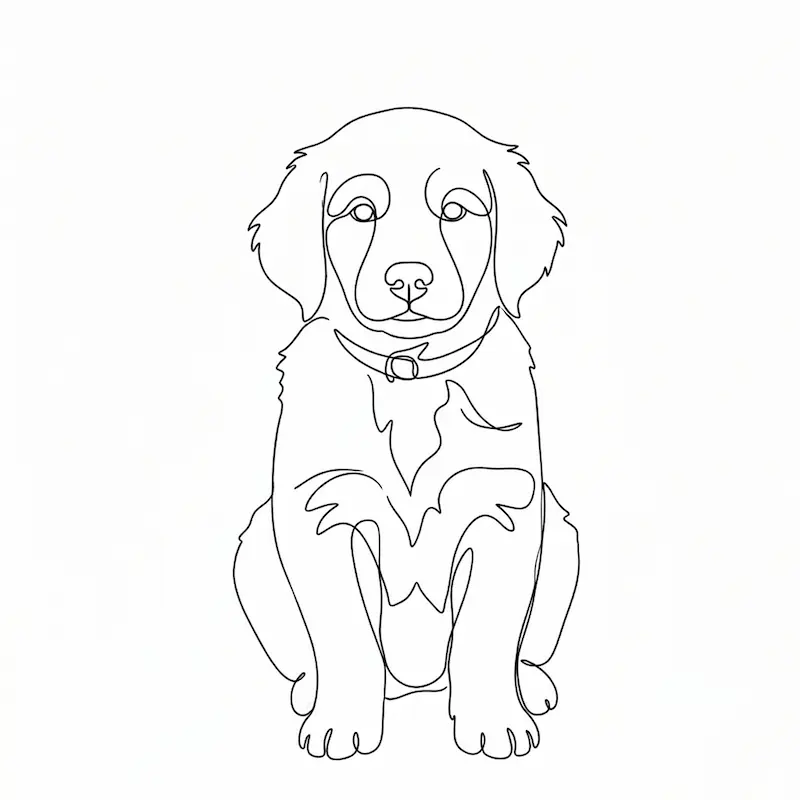 Line Art Pet Portrait