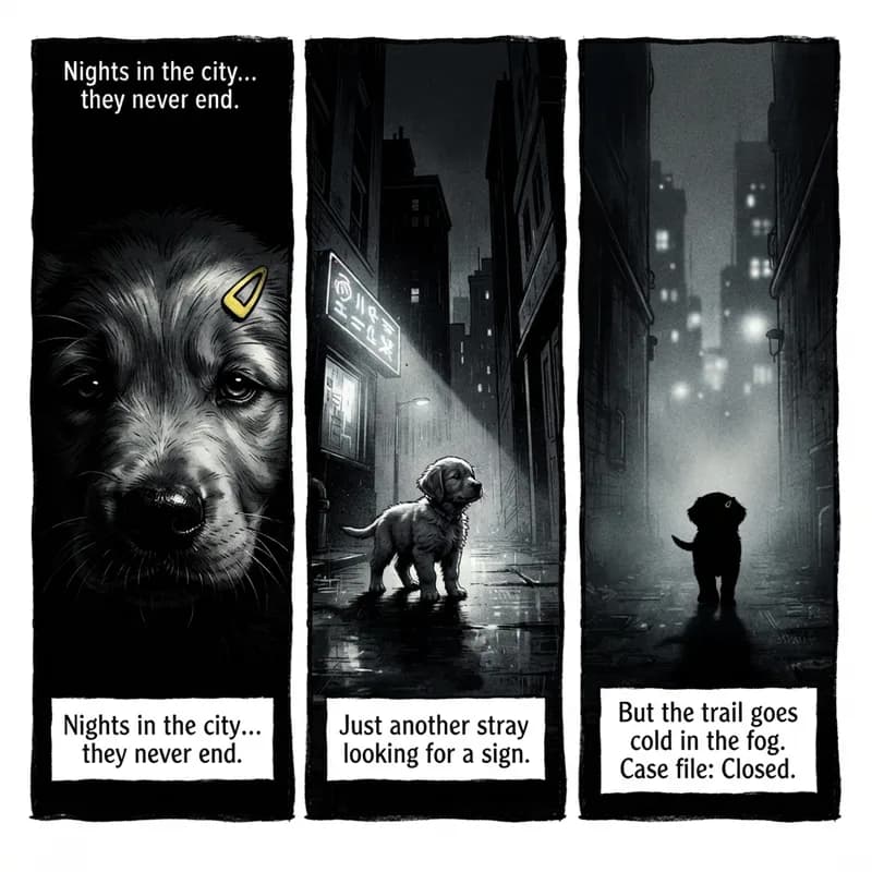 Noir 3-Cut Pet Portrait