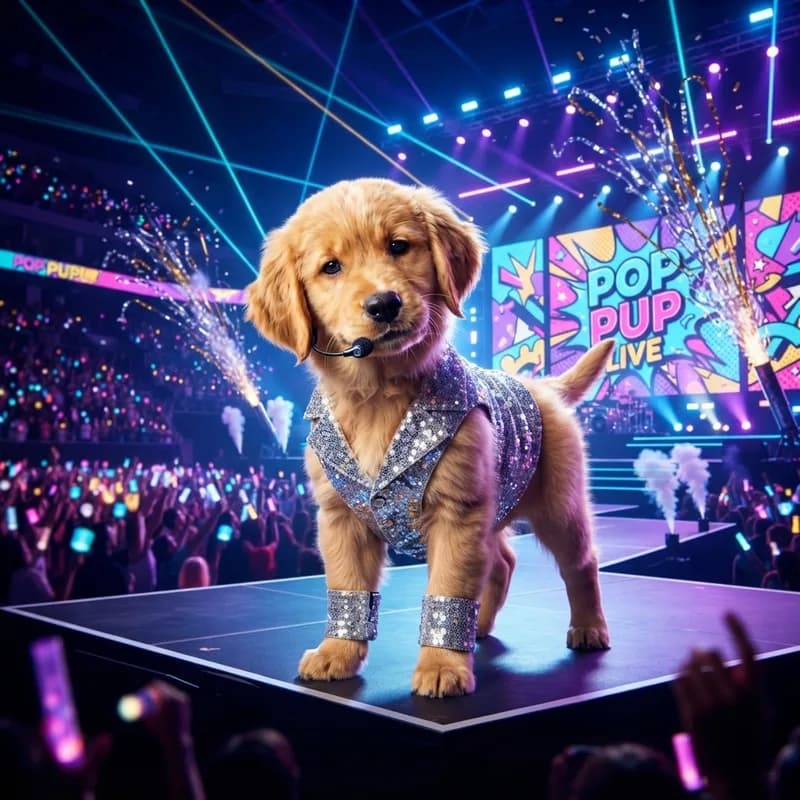 Pop Star Pet Portrait