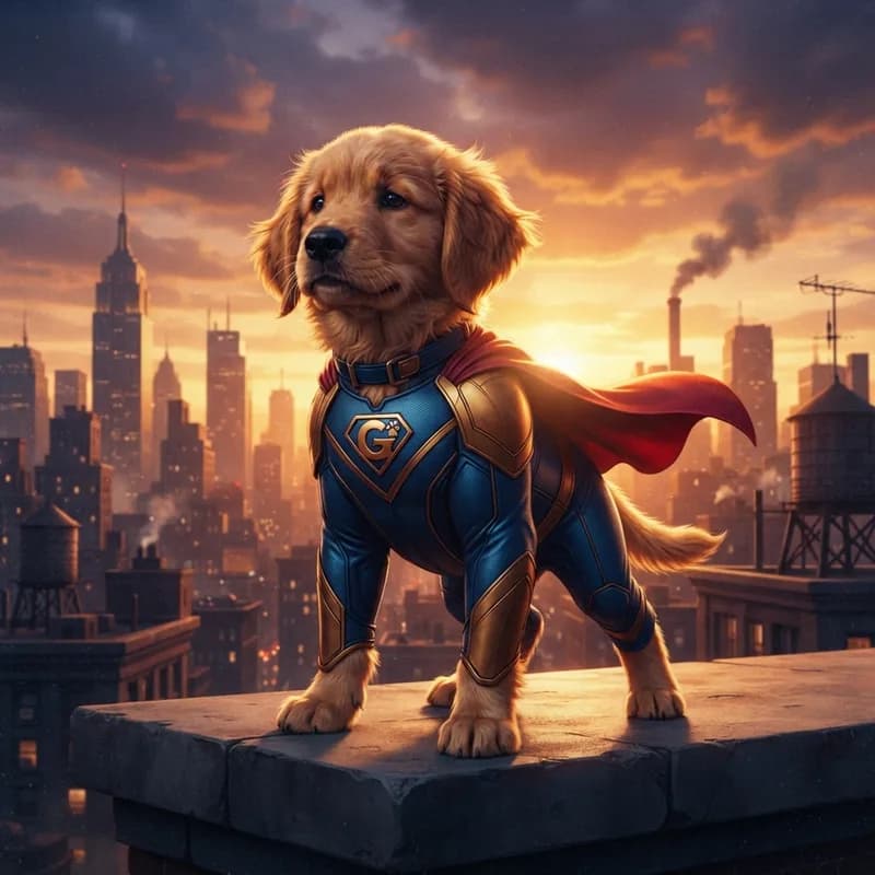 Superhero Pet Portrait